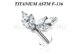 Лабрет из титана Ti Metal альтаир