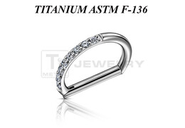 Кликер из титана Ti Metal с фианитами