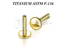 Основа для лабрета Ti Metal из титана с золотым PVD покрытием