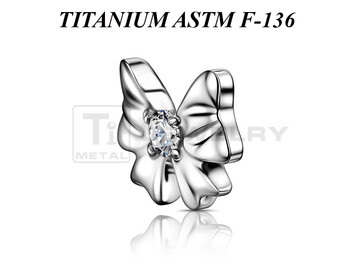 Накрутка из титана Ti Metal бантик
