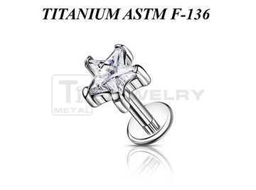 Лабрет из титана Ti Metal сириус