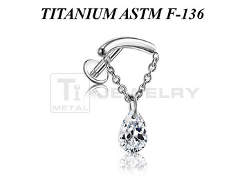 Лабрет из титана Ti Metal ветла