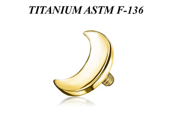 Накрутка из титана Ti Metal лаконичный полумесяц