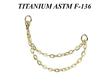 Двойная цепочка из титана для пирсинга