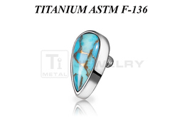 Накрутка из титана Ti Metal медная бирюза