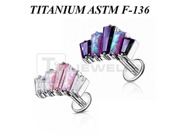 Лабрет из титана Ti Metal астранция