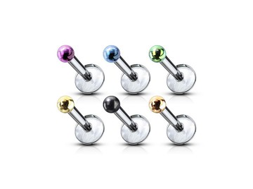 Лабрет с анодированным шариком