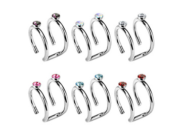 Обманка кольца со стразами