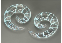 Стеклянные спирали аква Стеклянные спирали аква