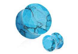 Плаги бирюза граненые Плаги бирюза граненые