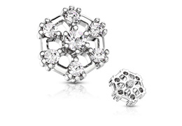 Накрутка кристальная снежинка