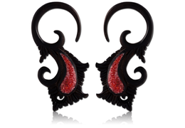 Спираль с коралловой каплей, пара Спираль с коралловой каплей, пара