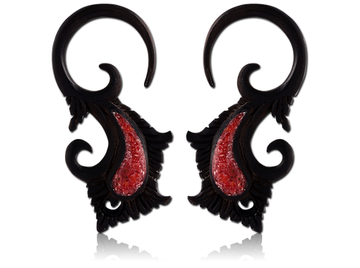 Спираль с коралловой каплей, пара