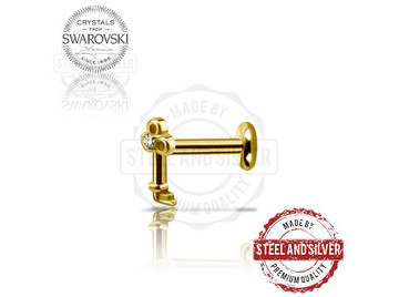 Лабрет Steel and Silver золотой ключик