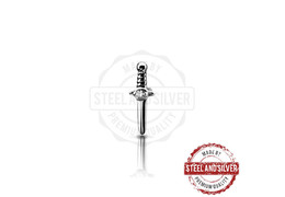 Накрутка Steel and Silver кинжал с фианитом