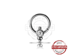 Кликер Steel and Silver с кластером Swarovski