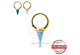 Кликер Steel and Silver с золотым покрытием и опаловым конусом