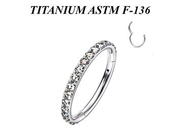 Кликер из титана Ti Metal с фианитами