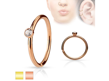 Кольцо раздвижное с кристаллом