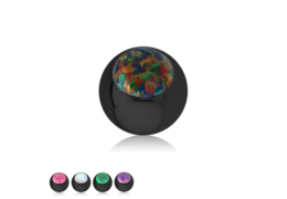 Шарик с чёрным покрытием и опалом Шарик с чёрным покрытием и опалом