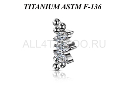 Кластер из титана Ti Metal цирпея