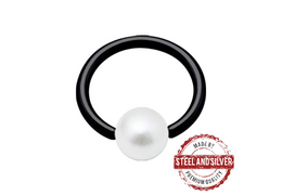 Кольцо Steel and Silver жемчужина