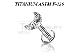 Лабрет из титана Ti Metal акрукс