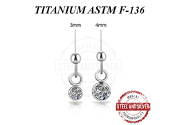 Вставка из титана Steel and Silver с Premium Zirconia
